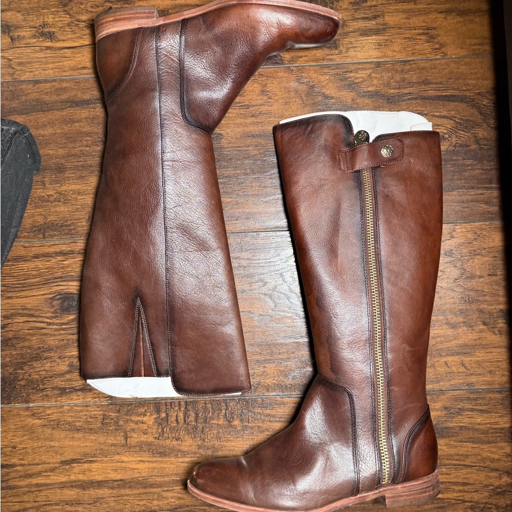 Isola Brown Leather Knee-High rider boots